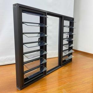 Quality Handle Open 6mm Aluminum Louver Windows Aluminium Glass Louvers Window With Handle wholesale