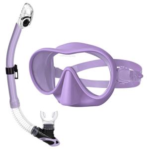 Quality OEM Junior PC Lens Mask Goggle Snorkel Set With Dry Top Breathing Tube wholesale