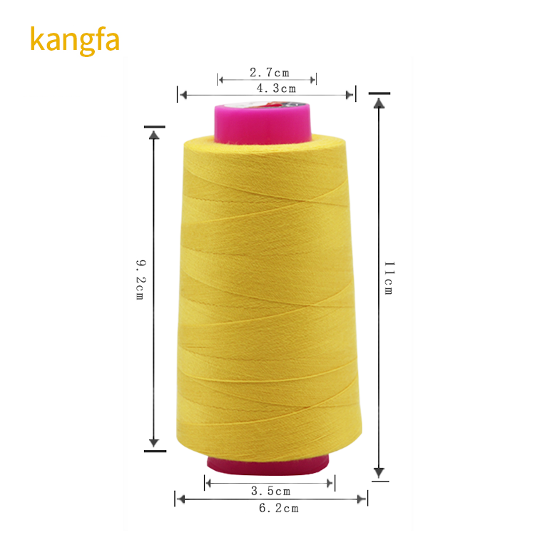 Kangfa 20s/6 100% Polyester Bag Closing Thread Sewing Thread For Bag and OEM ODM