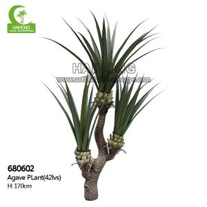 Quality Realistic H170cm Artificial Potted Floor Plants , Artificial Agave Plant Easy To Care wholesale