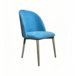 Northern Europe Restaurant Solid Wood Fabric Chair with Curved Backrest OEM/ODM