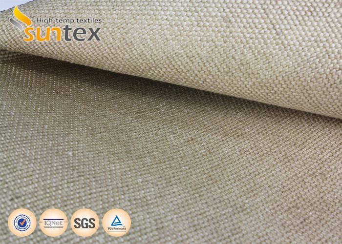 Vermiculite Coated Fiberglass Fabric For Flexible Compansator
