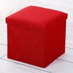 Padded Seat Linen Storage Boxes Storage Ottoman Cube 30*30*30cm