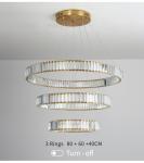 Modern Crystal Led Chandelier for Living Room Bedroom Crystal Ring Circle