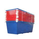 OEM Heavy Duty Steel Self Dumping Hoppers With Bumper Release Forklift