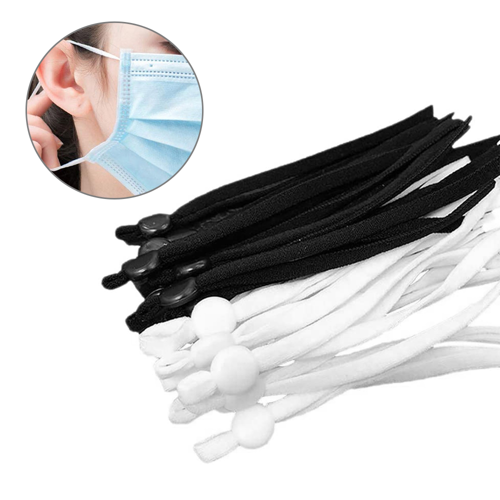 Adjustable elastic band 1/4 inch ear loops for facemask