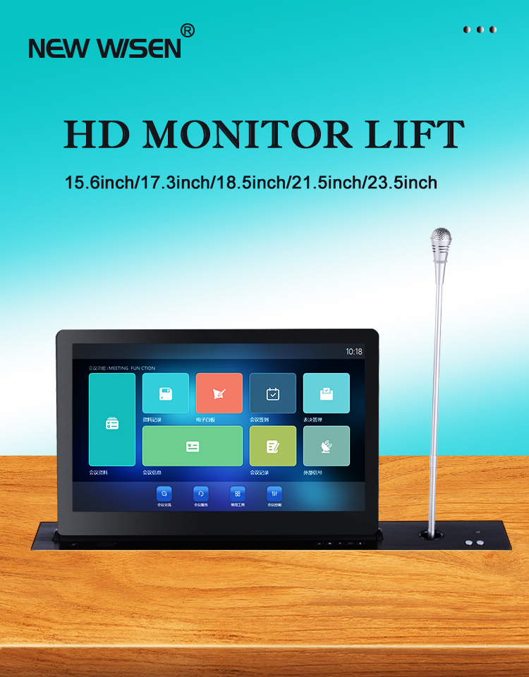 Electric Flip Up Monitor Folding Laptop Screen For Corporate Meetings