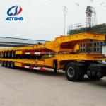 Transport Excavator Heavy Duty Gooseneck Low Bed Semi Truck Trailer 4 Axles 80T