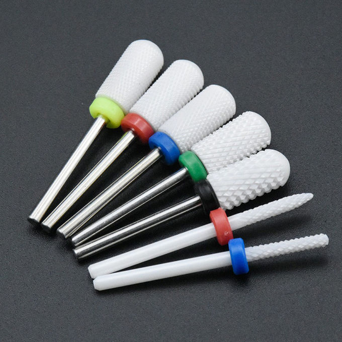 Not Rusty Cuticle Nail Drill Bits Ceramic Material Corrosion / Heat Resistant