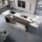 Italian Design Modern Kitchen Cabinet in Plywood Veneer and Lacquer Finish