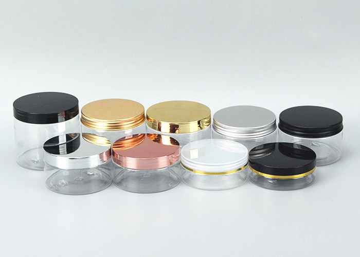 Plastic Packaging Jars with Plastic Lid Food Grade Jelly Jar Eco Friendly Wide Mouth Clear White Black Plastic Pet Jar