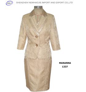 Quality pictures of a-line skirt lady suit wholesale