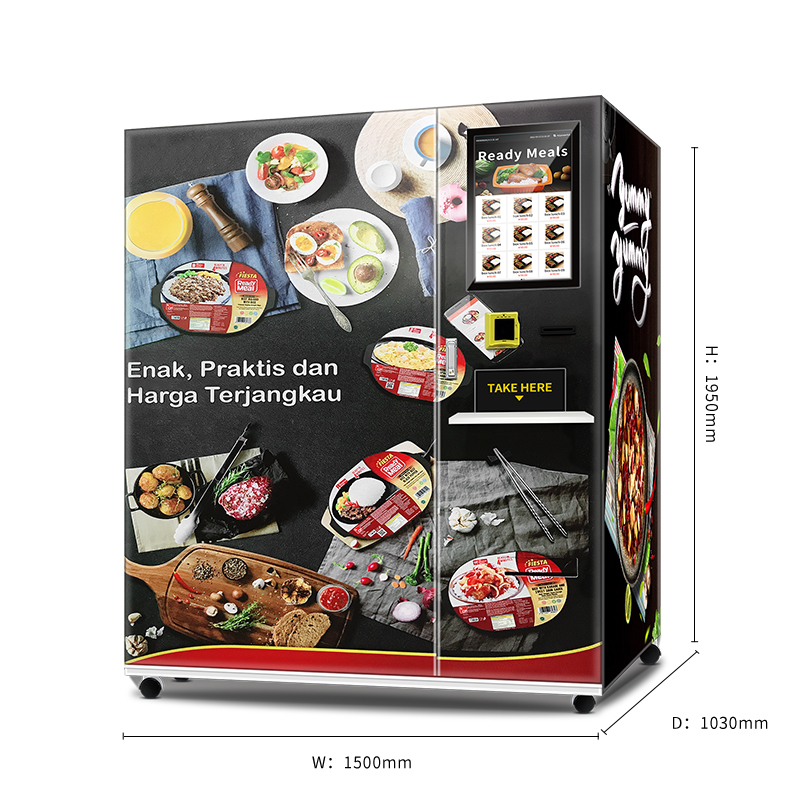Fully Automatic Frozen Meals Vending Machine Ready Meals Vending Machine with Heating Function