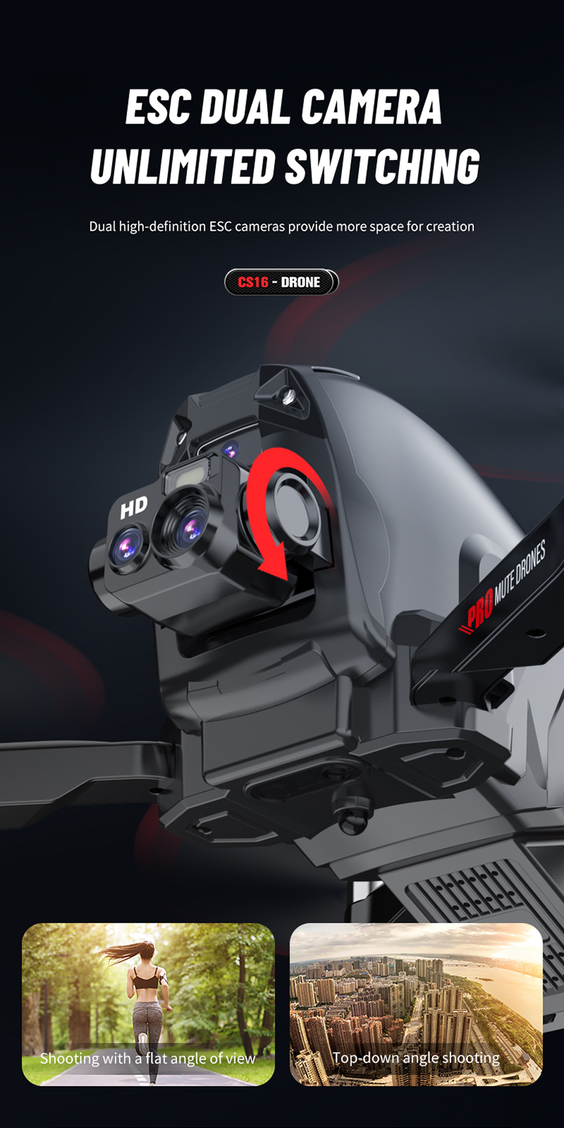 2024 W14HW Mini 4k Professional Brushless Drone Aerial Photography with Optical Flow Positioning and Obstacle Avoidance