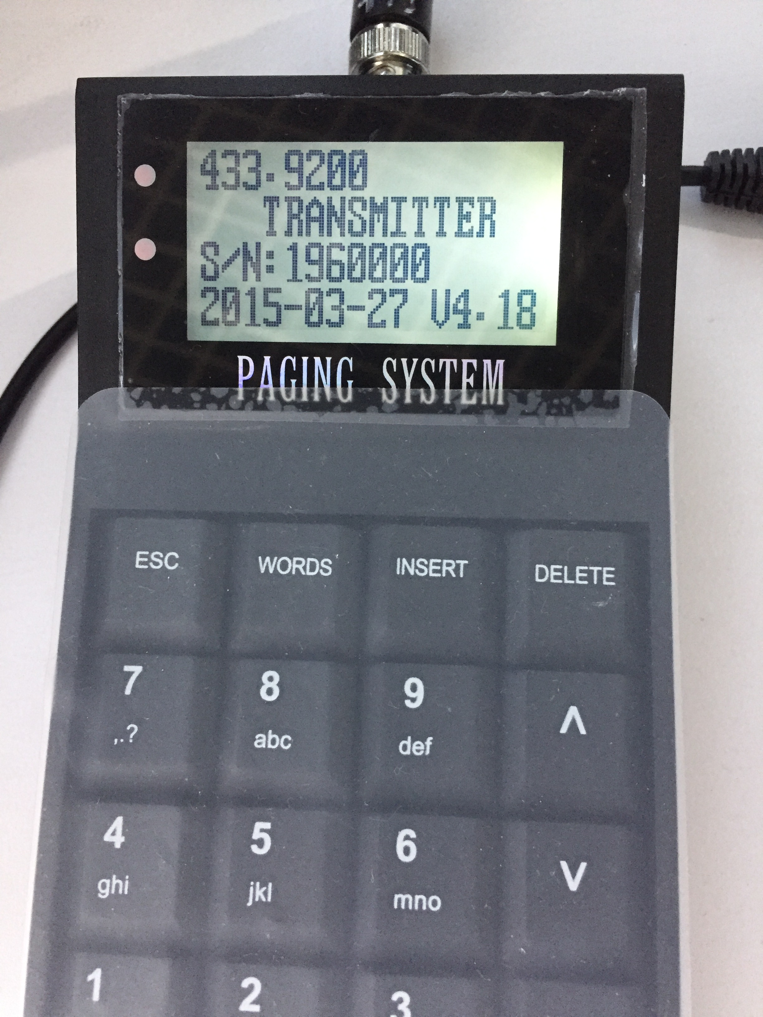 new design display text staff pager system with software for hospital/restaurant/hotels