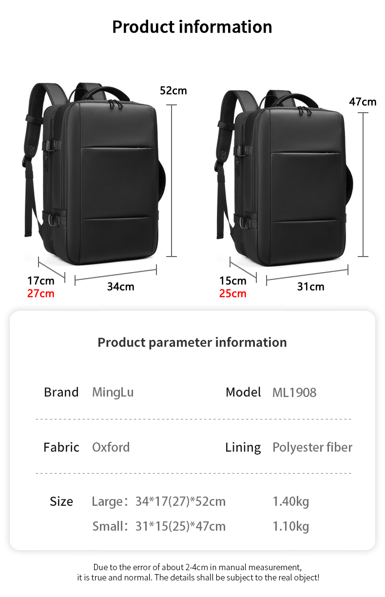 Multifunction Backpack For custom logo Travelling Bagpack USB Charging Mens Business Back Packs Laptop Travel Backpack Bag