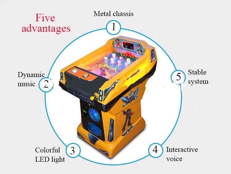 Coin Operated Arcade Pinball Machine , Marbles Shooting Home Pinball Machine For Kids