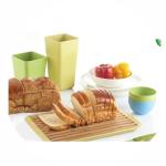 BIO-DEGRADABLE BAMBOO FIBER TRAY, DISHWASHER SAFE, HEALTHY,