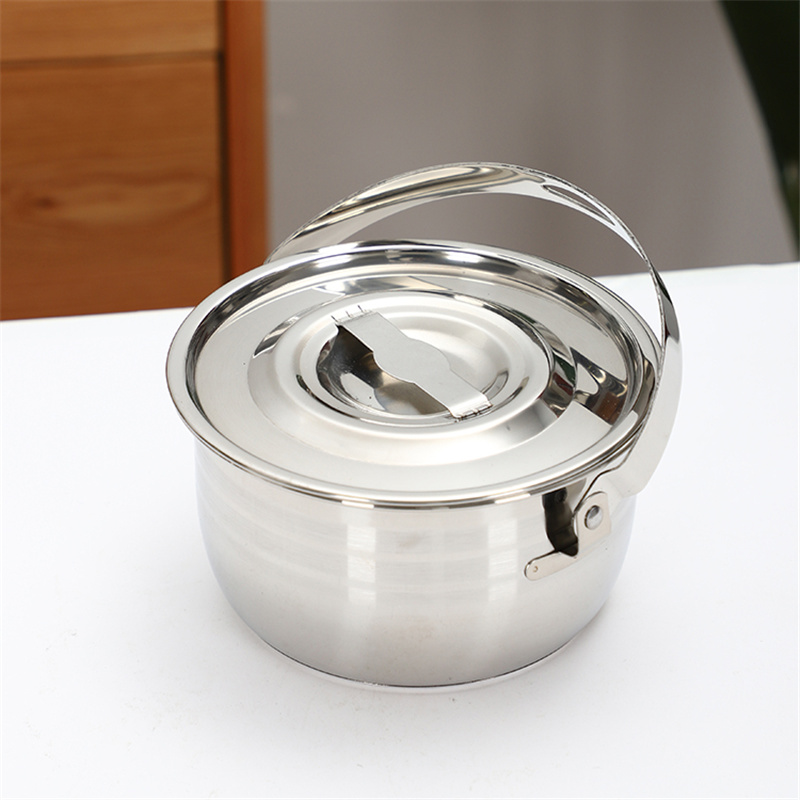 Home use 4pcs stock pot cooking cookware set with lid handle