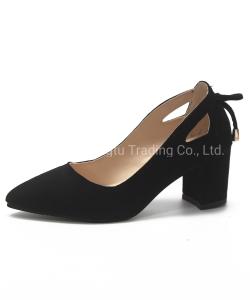 Quality Black Women'S Patent Leather Dress Shoes 3.5 Inches Heel Height wholesale