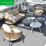 Villa Outdoor Outdoor Rattan Weaving Garden Chair Sofa Set with Water-Resistant