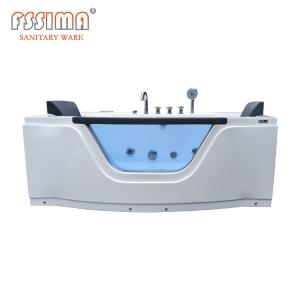 Quality Two Person Spa Bathtub Corner Acrylic Jacuzzi Tub 1700x600mm 2 Sided Skirt Corner wholesale