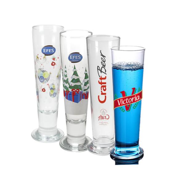Eco - Friendly Unbreakable Plastic Pilsner Beer Glasses For Parties Shatterproof