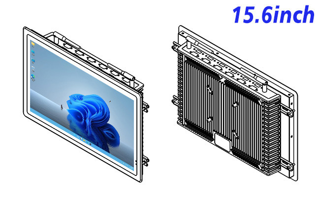 15.6-Inch Slim Windows Display for Factory Dashboards and Security Systems