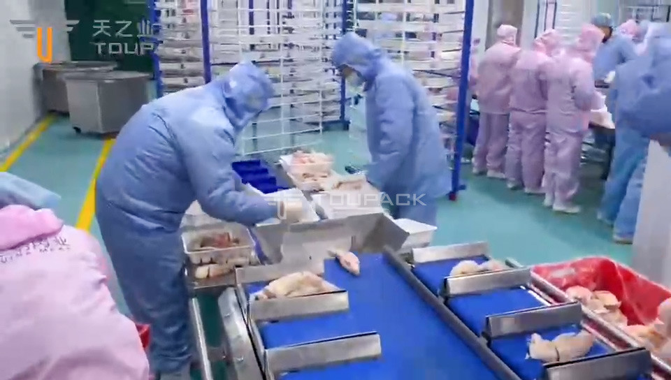 Automatic Belt Type Multihead Combination Weigher Check Weigher Machine For Pig'S Feet