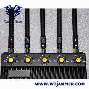 Quality 60W 6 Bands Cell Phone Signal Jammer High Power GSM 3G 4G Jamming Range 100 Meters wholesale