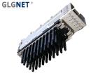 UL RoHS SFP Cage Connector Assembly With Heat Sink EMI Tabs Good Heat Dissipatio