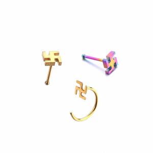Quality Fashion body piercing jewelry gold plated nose stud on hot sale wholesale