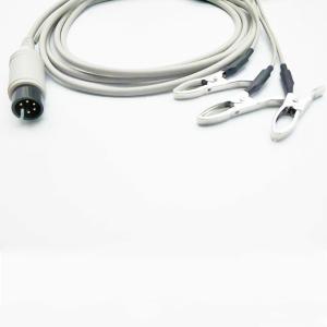 Quality AAMI 6 pin 3 Lead Animal Clip TPU AHA ECG Cables And Leadwires wholesale
