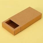 Eco-Friendly Square Kraft Paper Packaging Drawer Sliding Gift Box for Branding