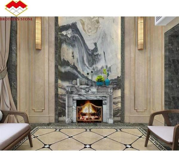 Modern Mini Hand Crafted Mantle Art Sculpture Arched French New York Marble