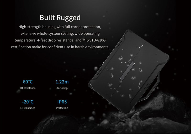 13.3" Rugged Laptop Intel i7/i5 16GB RAM Win10/11 WiFi Bluetooth GPS Backlit Keyboard