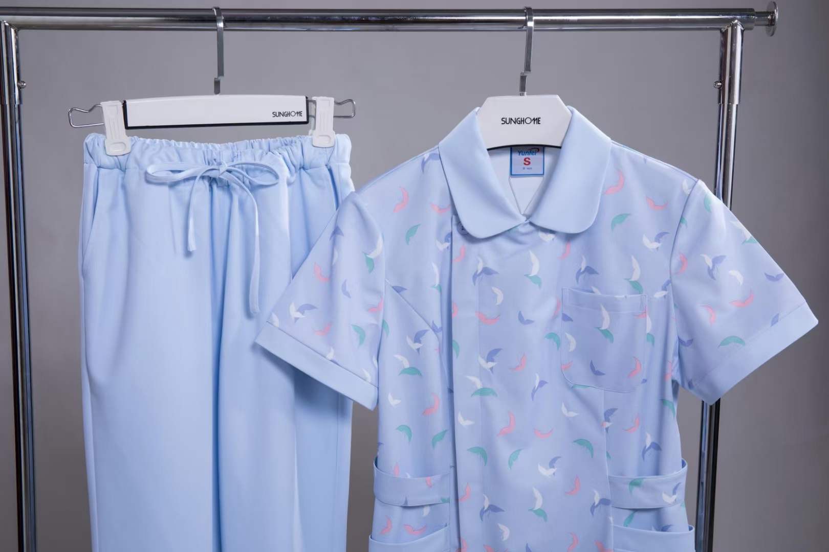 Cotton Disposable Lab Coats Doctors Nurses Men Women Pink Hospital Gown