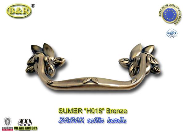 Antique Brass Finish Metal Coffin Handles Zinc Alloy coffin handle H018 antique
