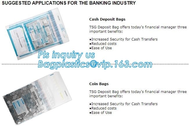Opaque Tamper Evident Sealing Plastic Bank Money Steb Security Bag / Custom Self Adhesive Plastic Courier Bag, bagease