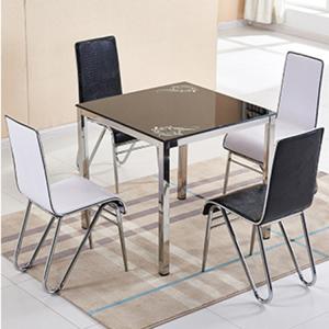 Quality 6 Seater Glass Top Dining Room Table For Home / Hotel / Restaurant wholesale