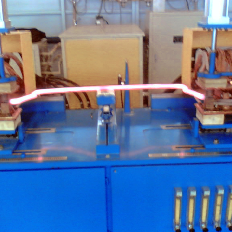 IGBT Automotive Heat Treatment Machine Solid Hollow Stabilizer Bar Stainless Steel Resistance Heater