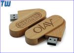 Rotating Wooded Bamboo Material 16GB USB Pendrive 3D Laser Logo