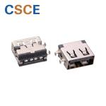 Type AF SMT 90 Degree USB Connector , Micro USB 2.0 Connector Current Rating 1