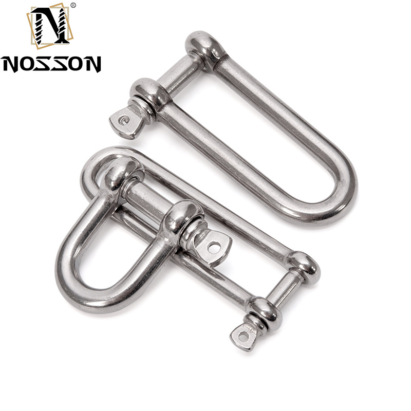 Metric Measurement D Shackle Stainless Steel and Pin Type with Screw Collar Pin High Polished Surface 316 DEE SHACKLES