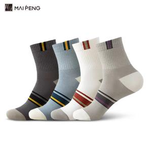 Quality Striped Custom Men Socks Contrast Color Cotton Casual Socks wholesale