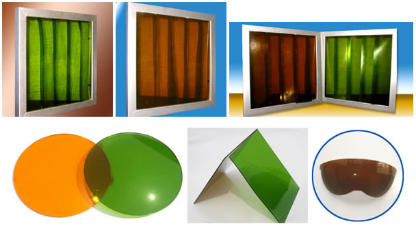 Wide Spectrum Acrylic Laser Safety Windows / Shields / Curtains