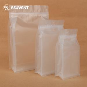 Quality 250g Flat Bottom Bags Plastic Food Packaging Heat Seal Transparent Zipper Bags wholesale