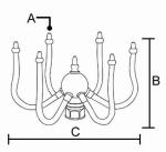 Brass Chrome 1" DN25 Rotating Fountain Nozzle