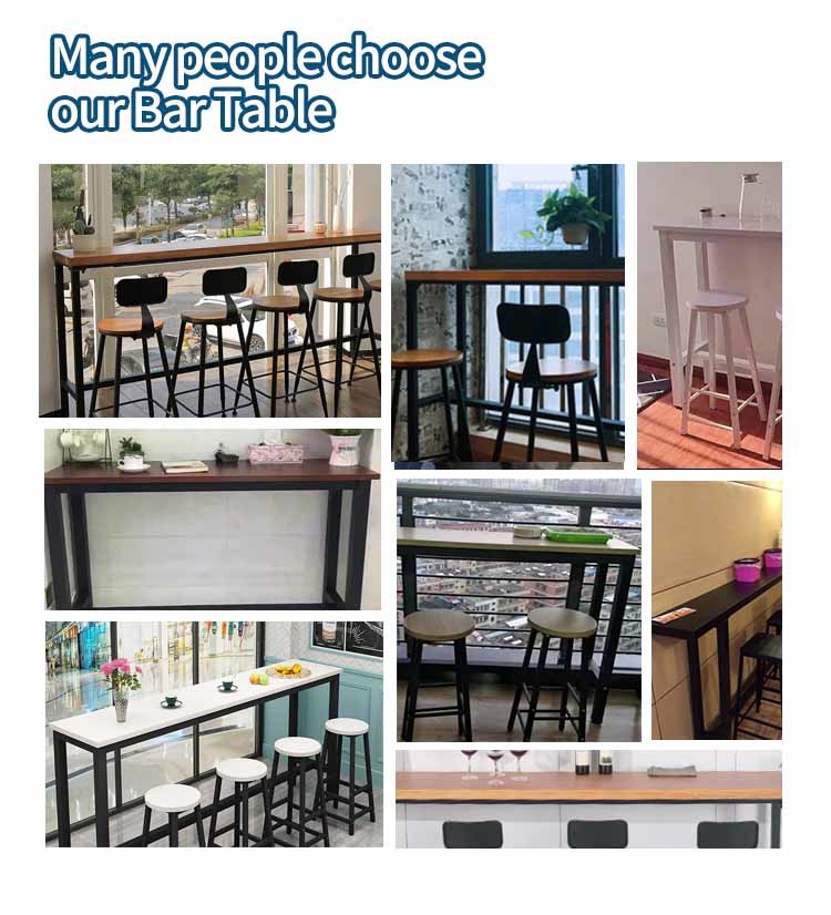 Industrial Style Long Kitchen Dining Metal Wood Restaurant Dinner Bar Table