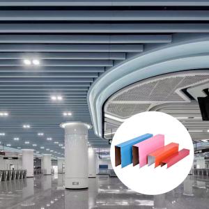 Quality Transfer Extruded Aluminium Slat Ceiling Panels , Suspended Strip Ceiling wholesale